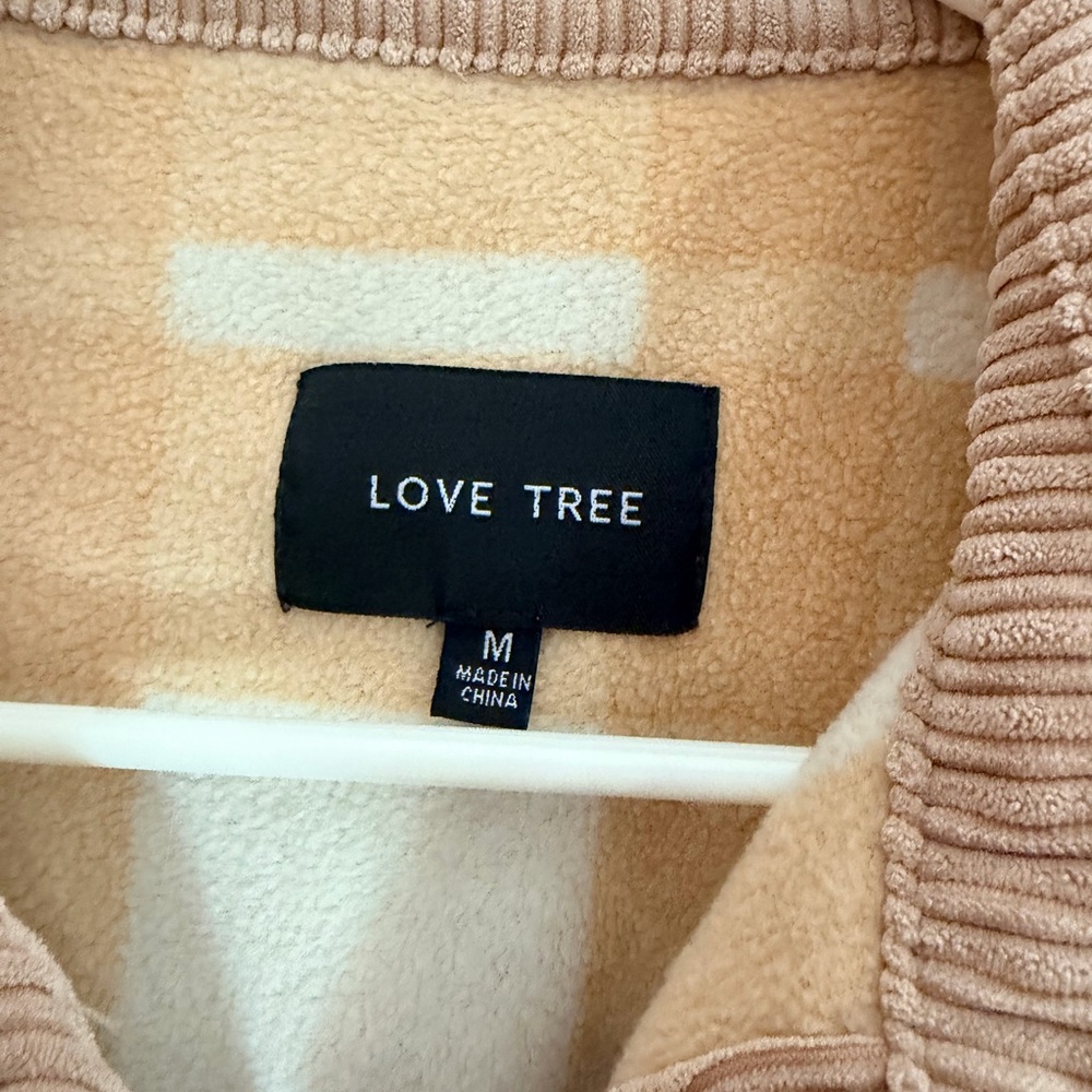 Love Tree Taupe Beige Corduroy Shacket Jacket - Picture 3 of 4